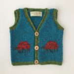 Turquoise Merino Wool Kids Waistcoat
