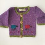 Lilac Merino Wool Kids Cardigan