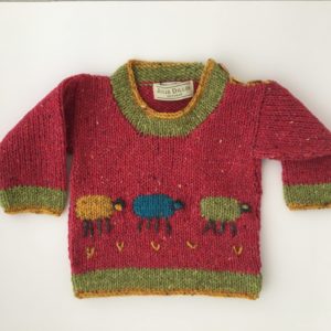 Cerise Merino Wool Kids Sweater