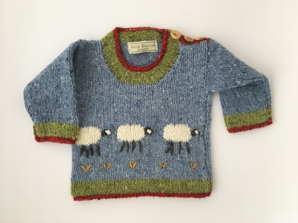 Blue Merino Wool Kids Sweater