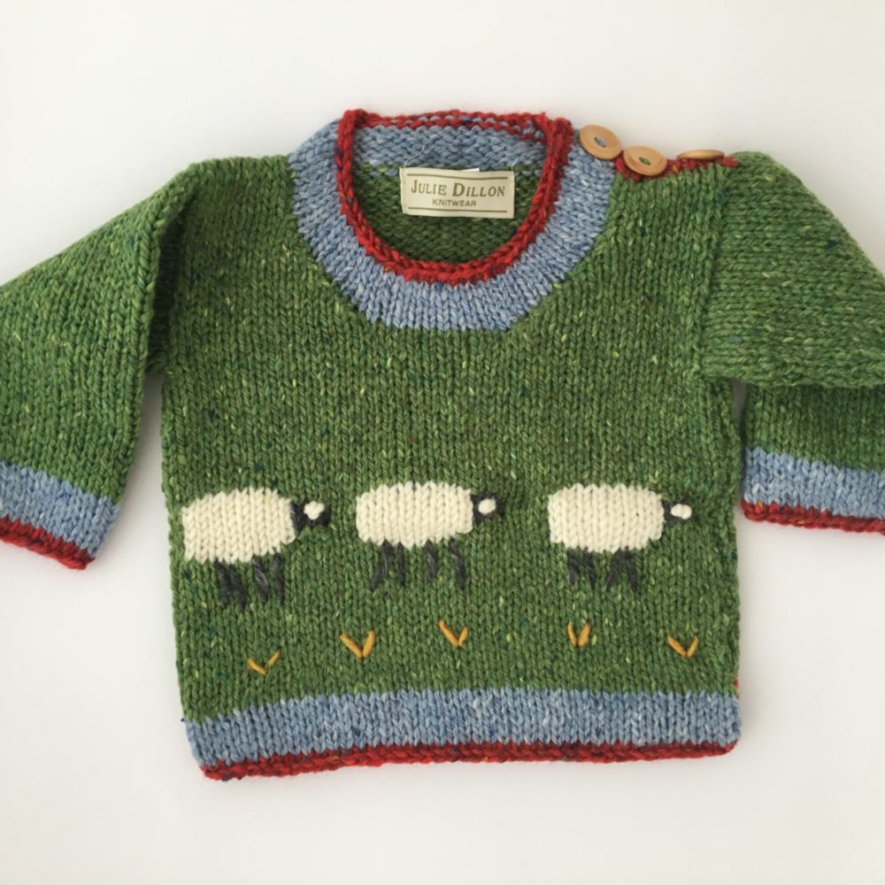 Green Sheep Merino Wool Sweater Julie Dillon Knitwear