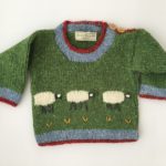 Green Merino Wool Kids Sweater